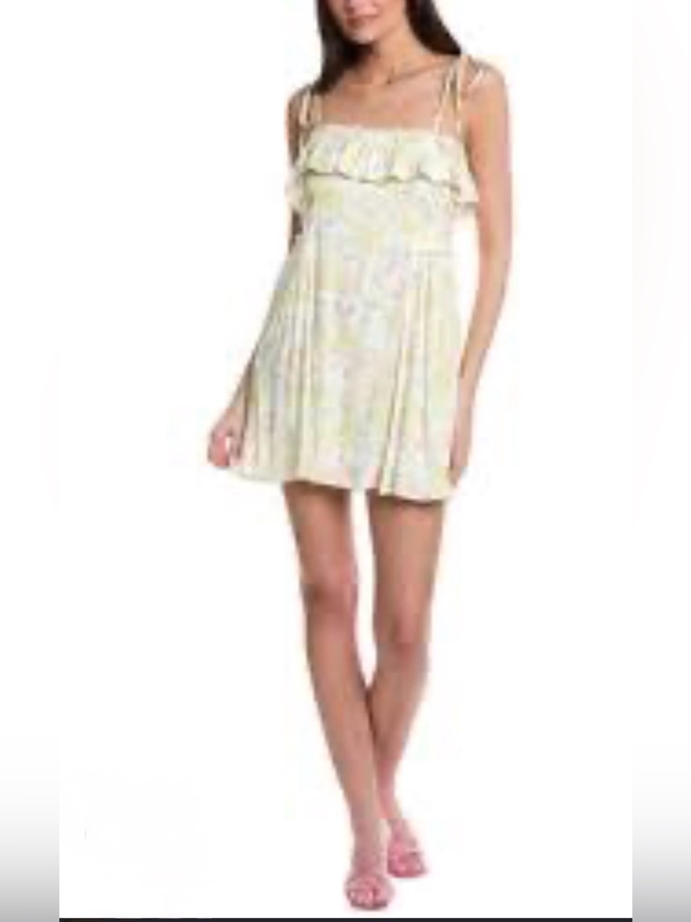 SALTWATER LUXE Floral Ruffle Mini Sundress - NEW - Small